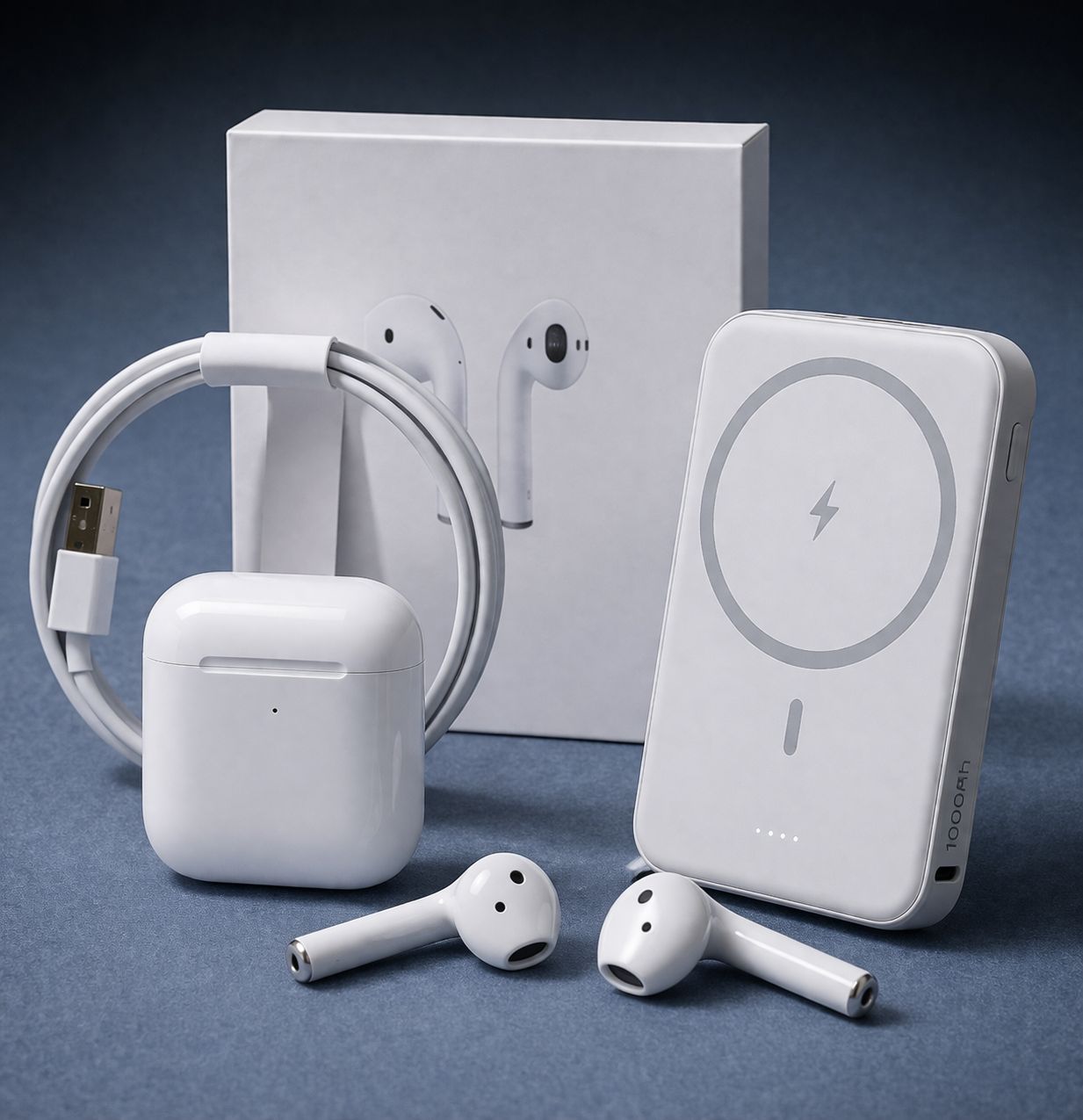 Wireless Earbuds + Magnetic Power Bank Combo – HD Sound | Fast Charging